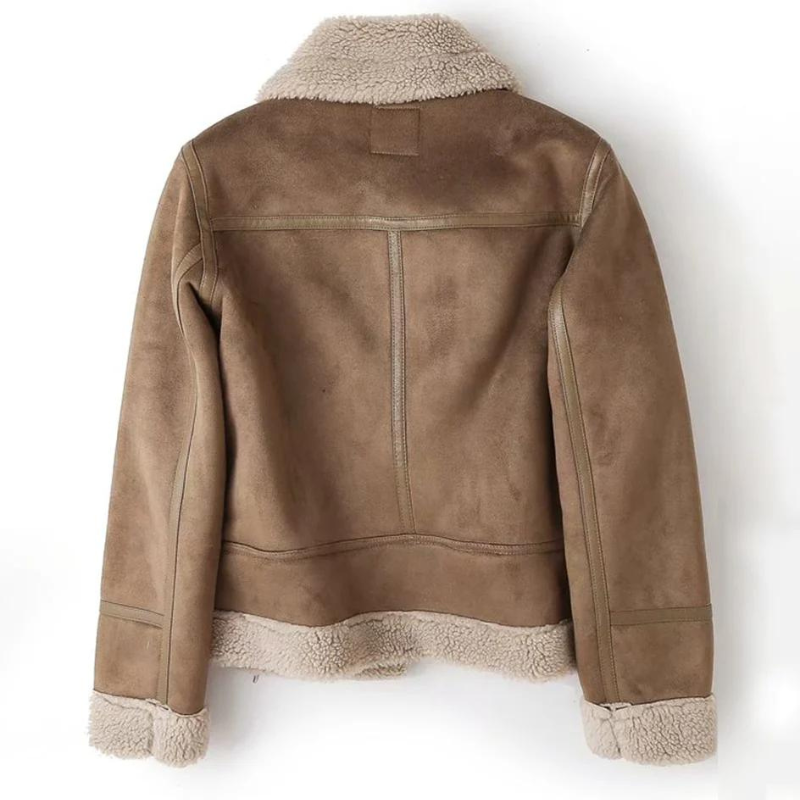 Herren Lederjacke Sherpa Futter Warm - IdealeKleiden