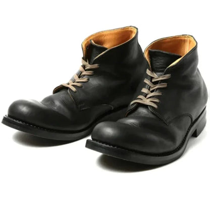Herren Stiefel Leder Elegant Schwarz