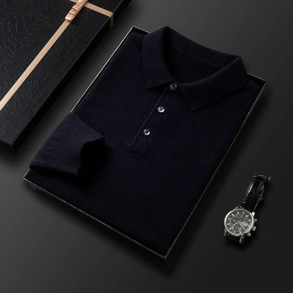 Herren Polopullover Strick Modern
