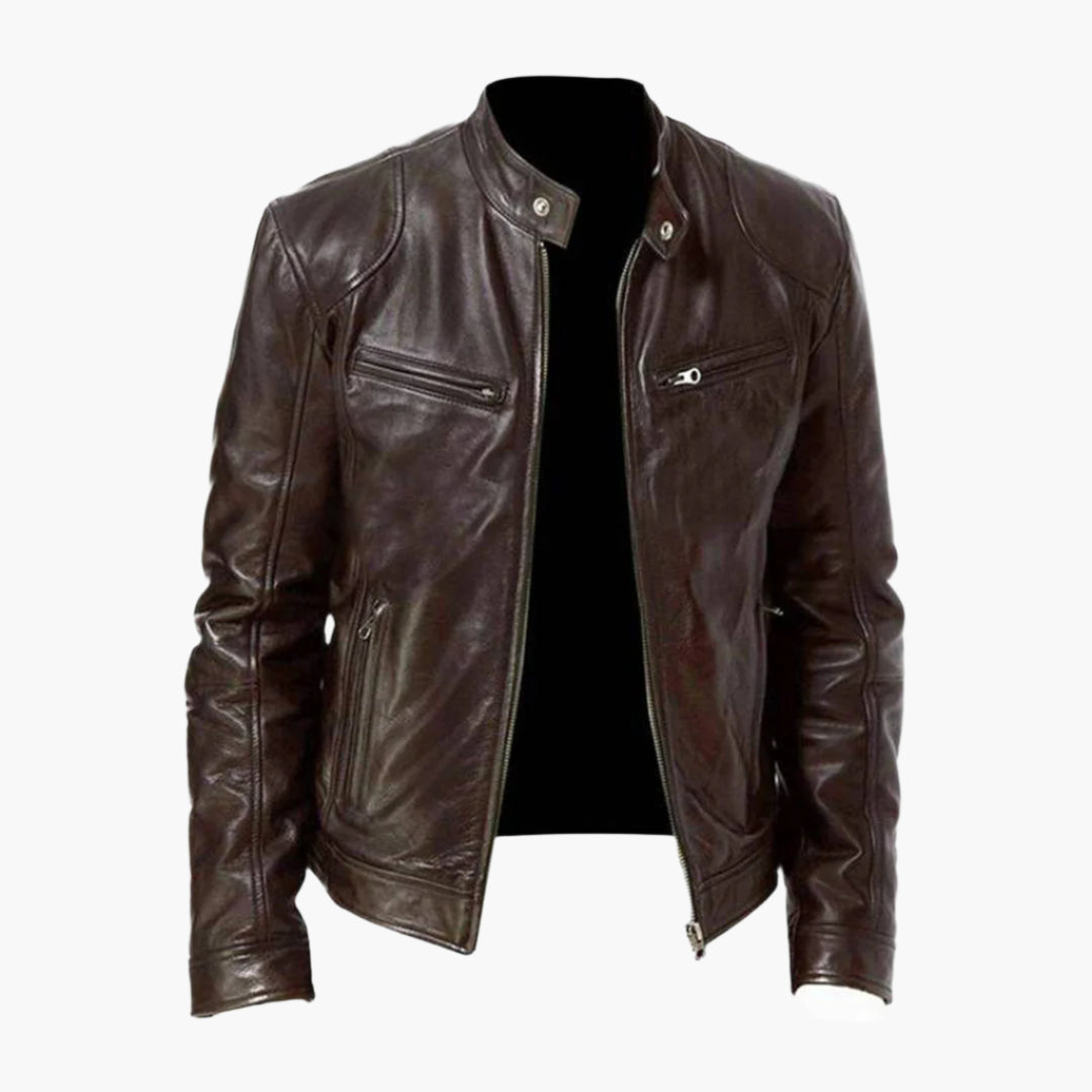 Ledermantel Bikerjacke Classic Style