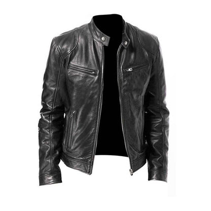 Elegante Lederjacke Herren Modern Cut
