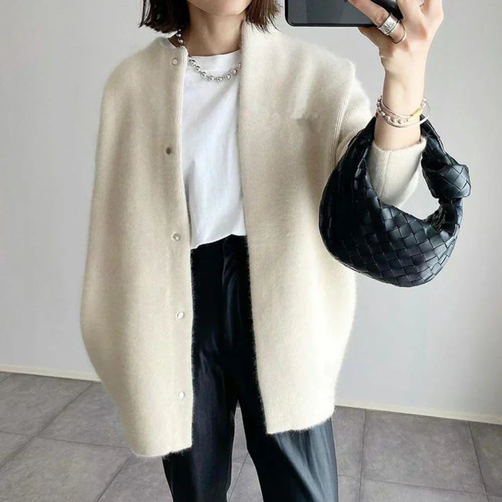 Lässige Strickjacke Langärmlig Bequem