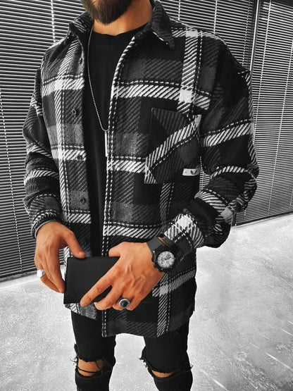 Warme Fleecejacke Schwarz Finn Herren