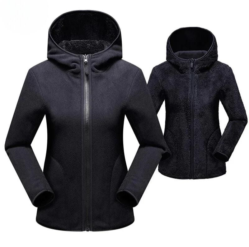 Doppelseitige Fleecejacke Damen Warm & Bequem