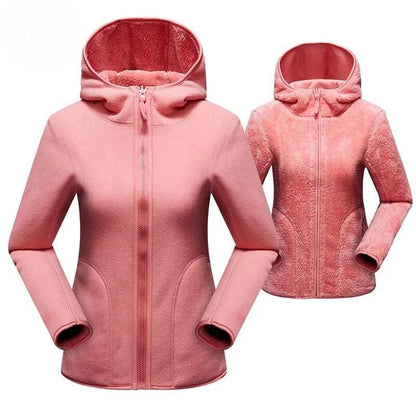 Doppelseitige Fleecejacke Damen Warm & Bequem