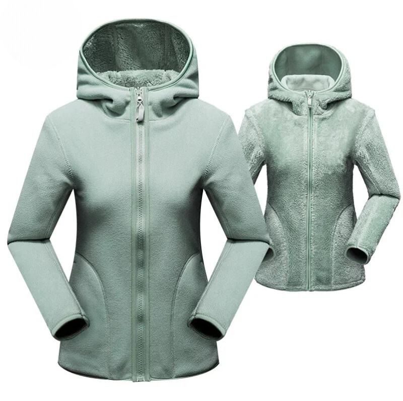 Doppelseitige Fleecejacke Damen Warm & Bequem