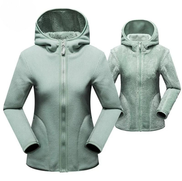 Doppelseitige Fleecejacke Damen Warm &amp; Bequem