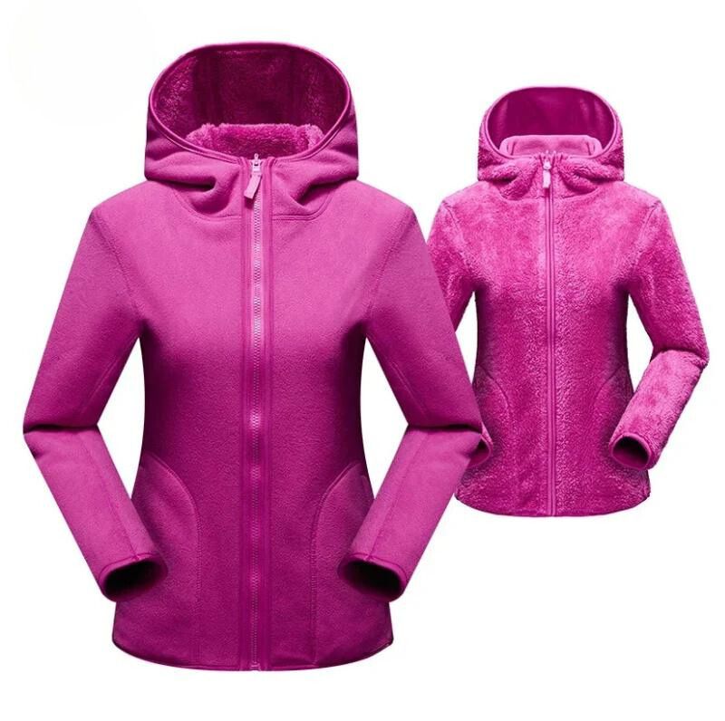 Doppelseitige Fleecejacke Damen Warm & Bequem