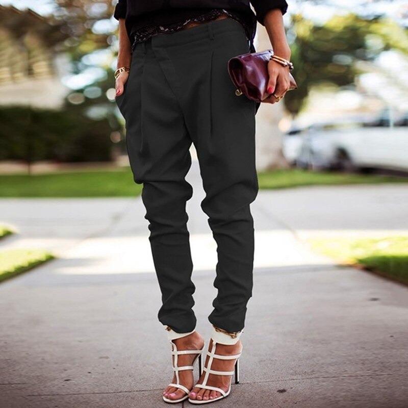MIRA - Damen Hochtaillenhose Slim Fit