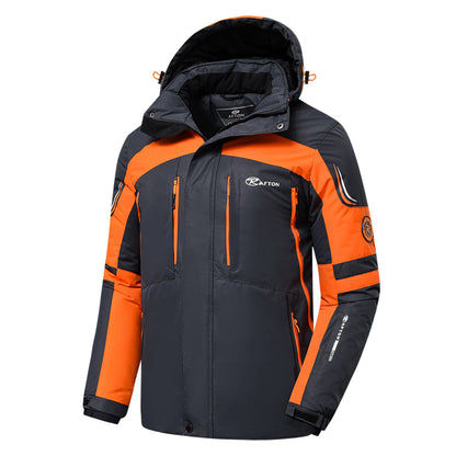 Warme Skijacke Winter Waterproof Kapuze