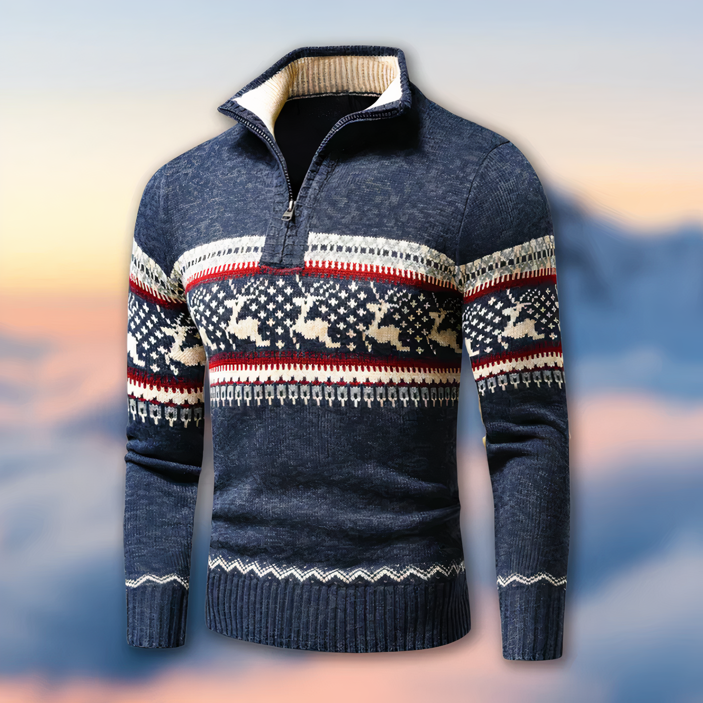 Praktischer Halbzip Pullover Komfortabel