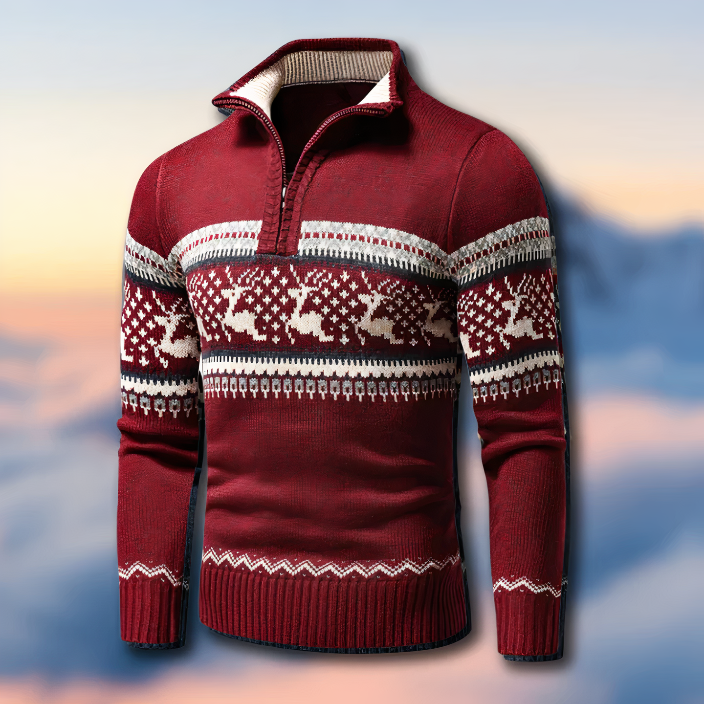 Praktischer Halbzip Pullover Komfortabel - IdealeKleiden