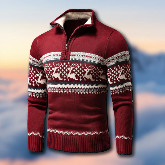 Praktischer Halbzip Pullover Komfortabel - IdealeKleiden
