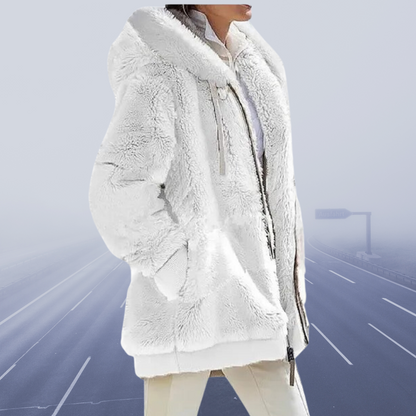 Übergroße Damenjacke Teddyfell Warm Wintermantel