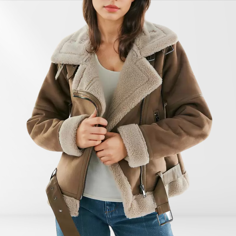 Weiche Damen Sherpa Jacke