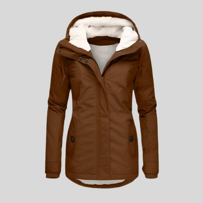 Damen Winterjacke Kapuze Fleece Isolierung