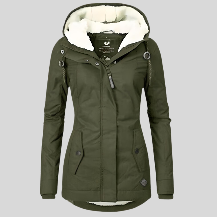 Damen Winterjacke Kapuze Fleece Isolierung