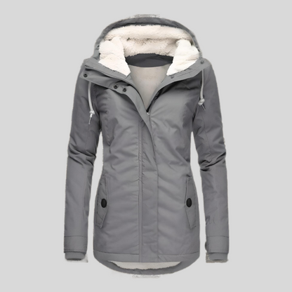 Damen Winterjacke Kapuze Fleece Isolierung - IdealeKleiden