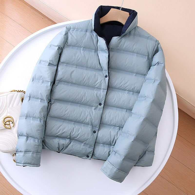 Schmale Slimfit Jacke Zweifarbig