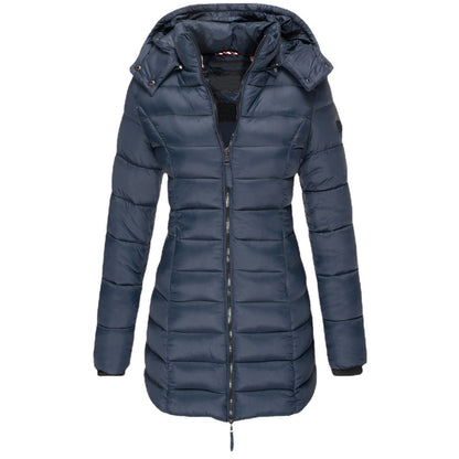 Winter Pufferjacke mit Kapuze Warm Isoliert - IdealeKleiden
