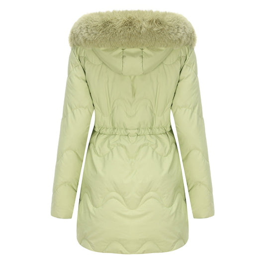 Winterjacke Warm Damen Kapuze Reißverschluss - IdealeKleiden