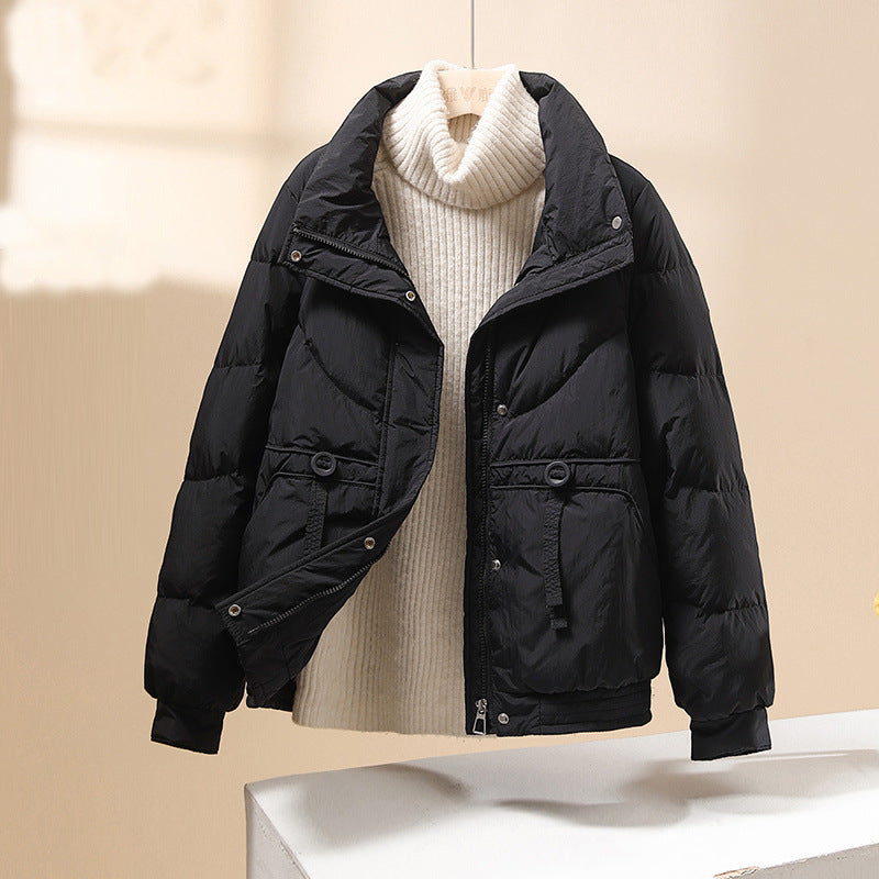 Warmes Winterkleid Pufferjacke Steppdesign