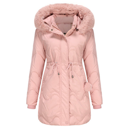 Winterjacke Warm Damen Kapuze Reißverschluss