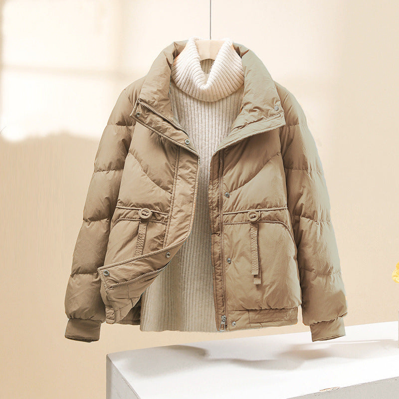 Warmes Winterkleid Pufferjacke Steppdesign