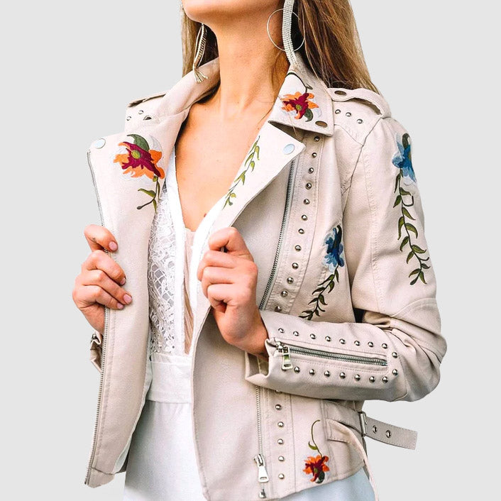 Frühlingsjacke Blumenmuster Damen - IdealeKleiden