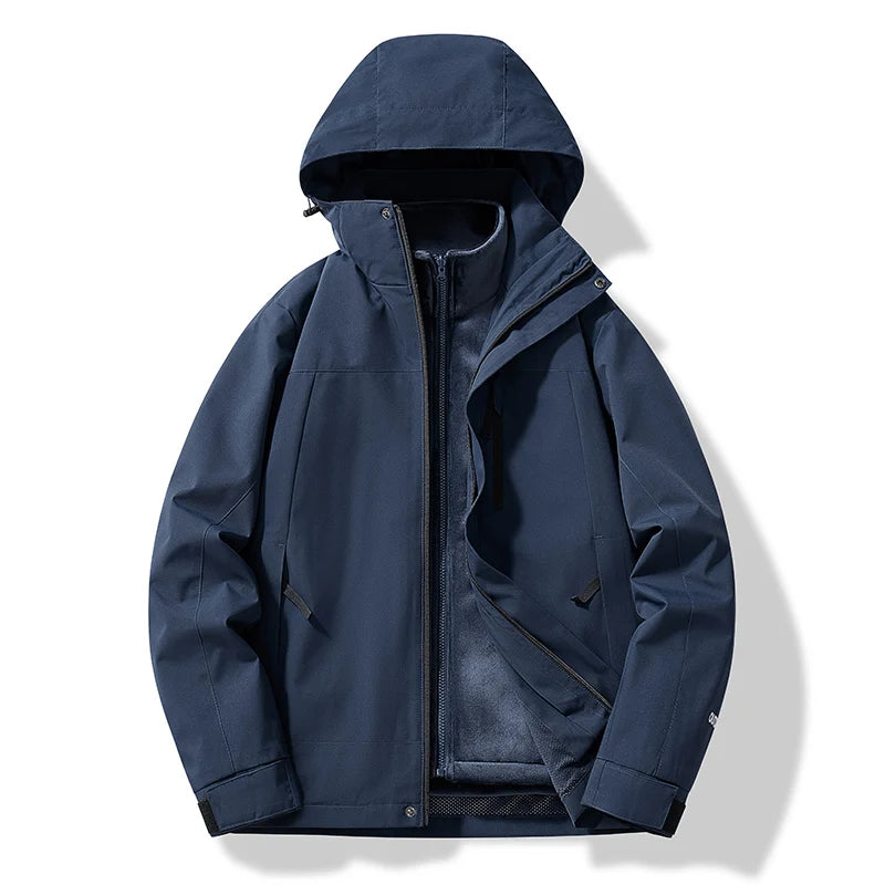 Wasserdichte Damenjacke Mit Abnehmbarer Kapuze