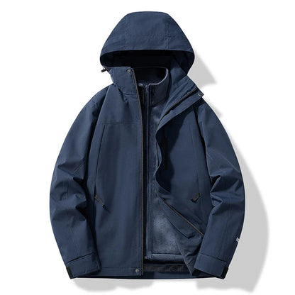 Wasserdichte Damenjacke Mit Abnehmbarer Kapuze