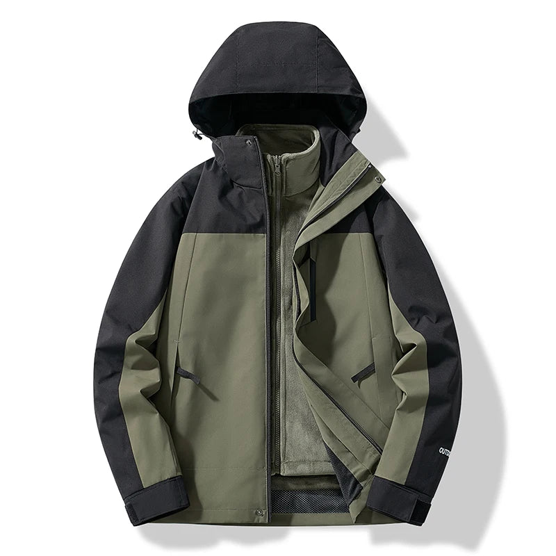 Wasserdichte Damenjacke Mit Abnehmbarer Kapuze