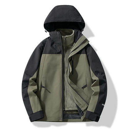 Wasserdichte Damenjacke Mit Abnehmbarer Kapuze
