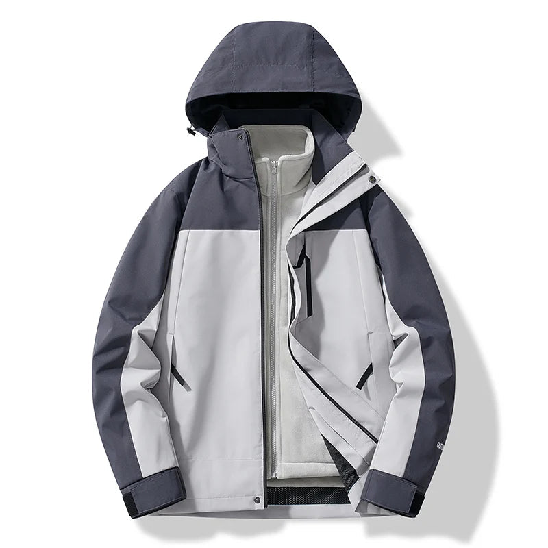 Wasserdichte Damenjacke Mit Abnehmbarer Kapuze