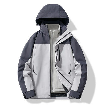 Wasserdichte Damenjacke Mit Abnehmbarer Kapuze