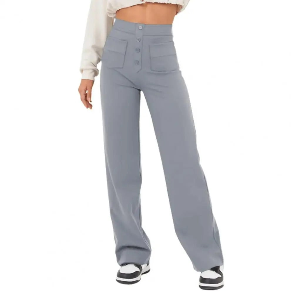Elegante Frauenhosen Hochtailliert Style - IdealeKleiden