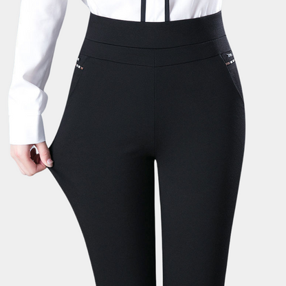 Elegante Damenkleid Slim Fit Knöchellang Stretch Hochtailliert - IdealeKleiden
