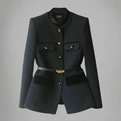 Klassischer Damen Wollmantel Elegante Länge - IdealeKleiden