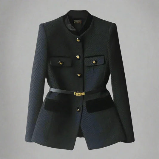 Klassischer Damen Wollmantel Elegante Länge - IdealeKleiden