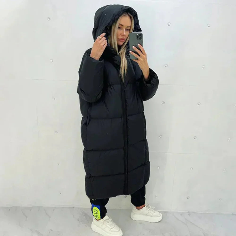 Wintermantel Damen Lang und Warm Elegant - IdealeKleiden