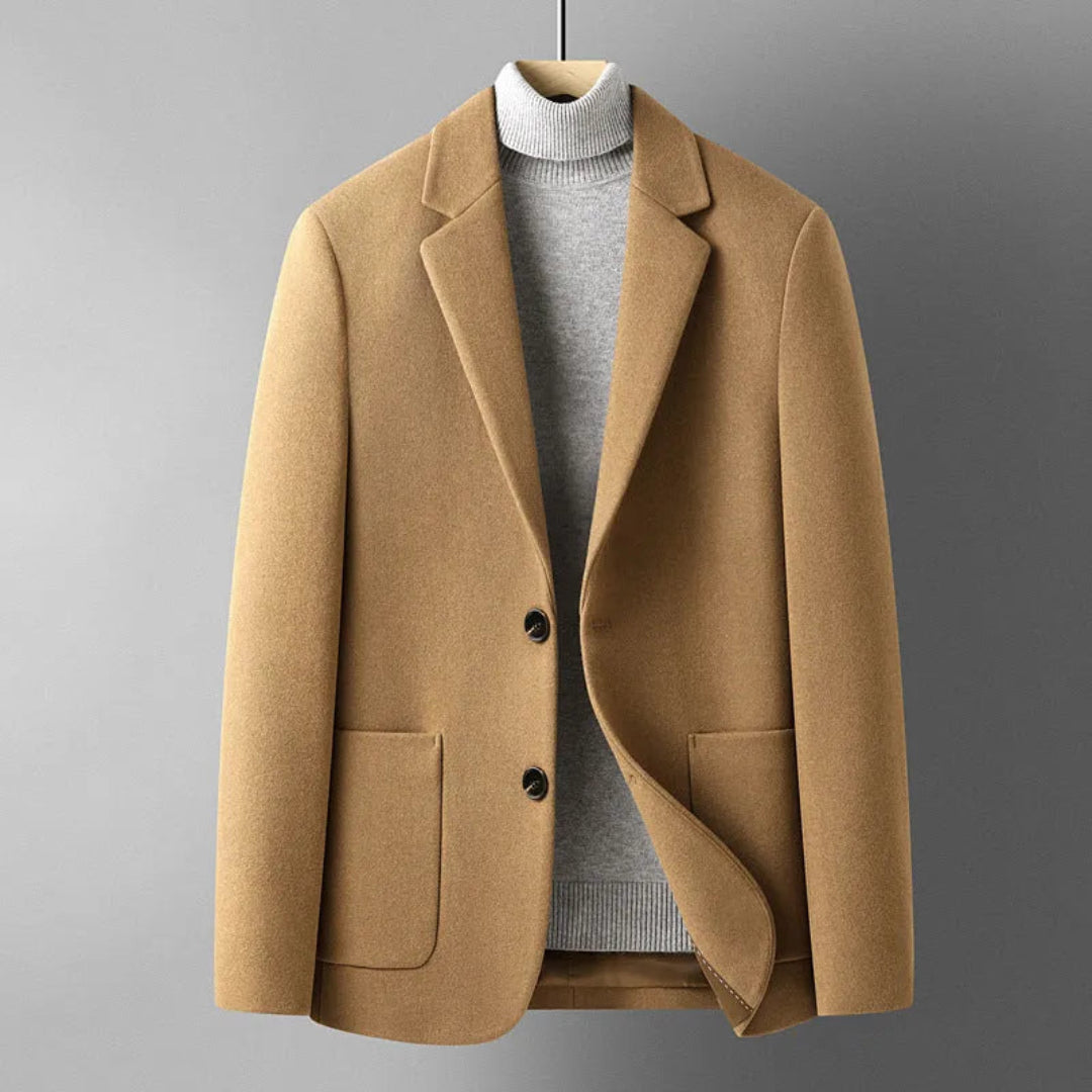 Herren Wollmantel Zweiknopf Elegant
