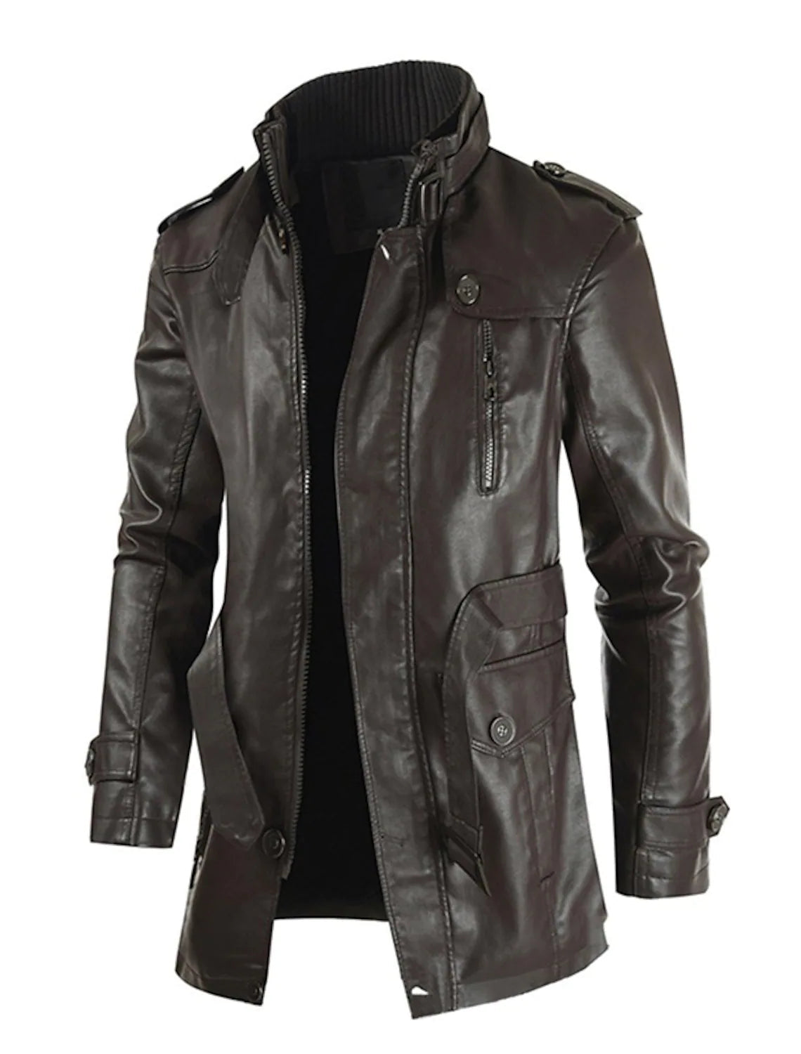 Stylische Herren Lederjacke Elegant