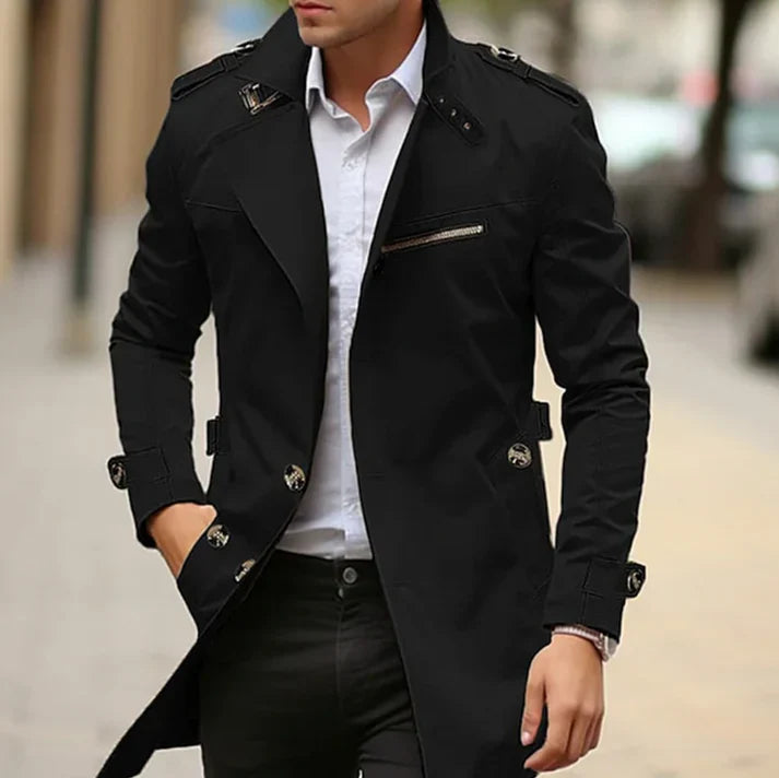 Herren Trenchcoat Klassisch Wasserfest