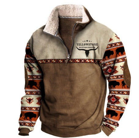 Herren Pullover Vintage Fleece Style