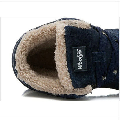 Herren Winterstiefel Warm Kunstfell Rutschfest - IdealeKleiden