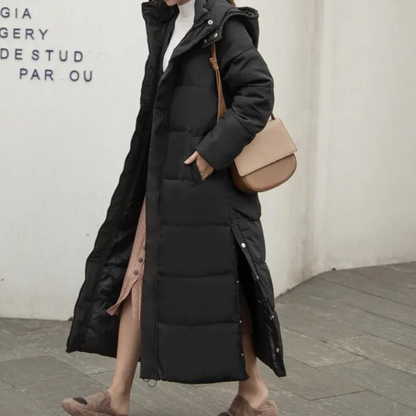 Winter Puffer-Mantel Damen Lang Kapuzenmantel