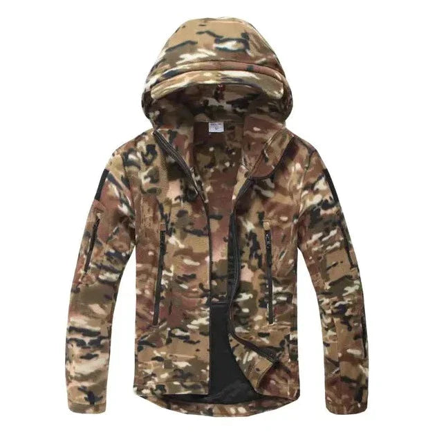 Herren Fleecejacke Taktisch Schwarz