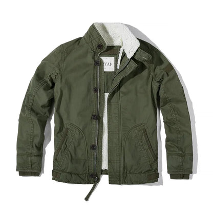Herren Winterjacke Camouflage Warm
