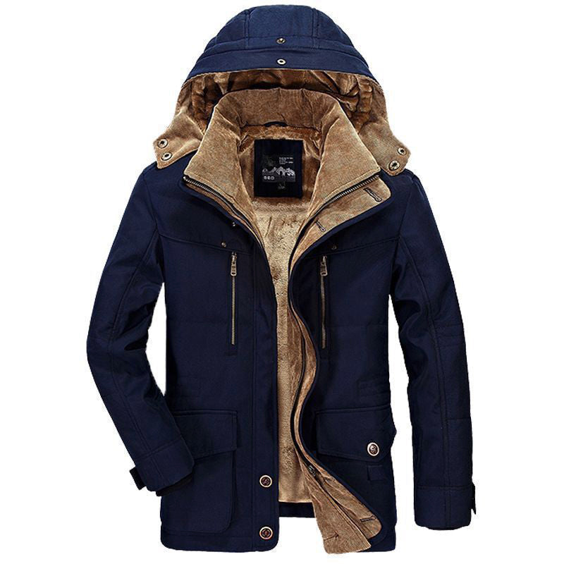 Warme Winterjacke Fleece Gepolstert mit Großen Taschen