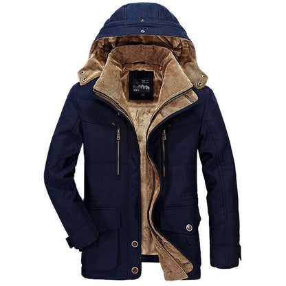 Warme Winterjacke Fleece Gepolstert mit Großen Taschen